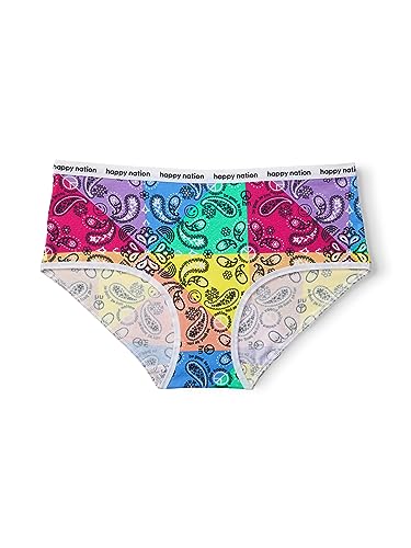 Happy Nation Girls' Cotton Logo Brief Underwear