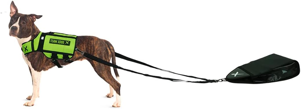 Xdog Weighted Drag Bag | Dog Agility Training Equipment | Weight Resistance Workout for Dog Weight Loss | Builds Muscle, Increases Speed, Promotes Optimum Health Dog Weighted Vest Accessories