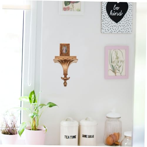 Estante flotante de pared dorado Levemolo repisa de resina para cocina 8