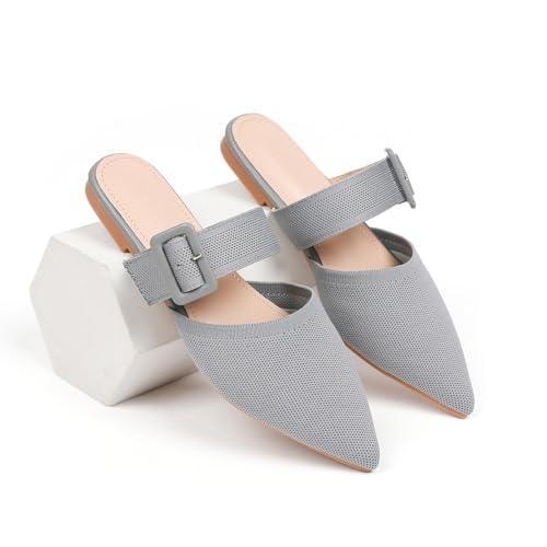 Pointed Toe Mules for Women Flats，Slip On Mules Backless，Wide Width Mules，Mule Slides Flats Sandals3