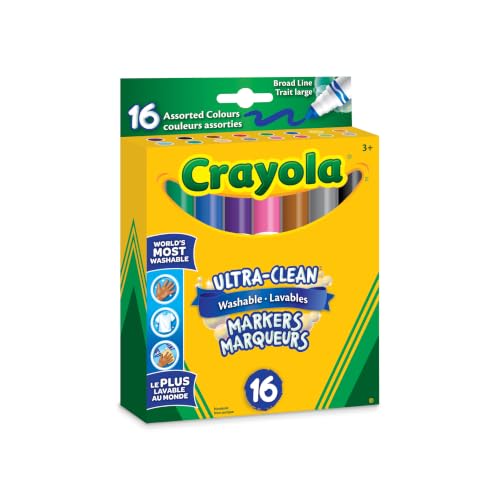 Crayola Ultra-Clean Washable Broad Line Markers (2 Boxes), Bulk Classroom Markers for Kids, 16 Colours, Teacher Must Haves Wishlist, Bulk School Supplies view 4