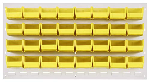 Quantum Storage QLP-3619HC-220-32YL Oyster White Louvered Panels Complete Package with Bins, 36