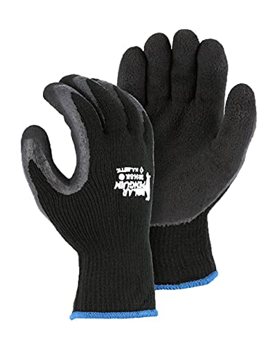 Flash Deals - 50% OFF Majestic Glove 3396BK/11 Industrial Gloves, Rubber Palm, Winter, Knit, X-Large, Black (Pack of 12)