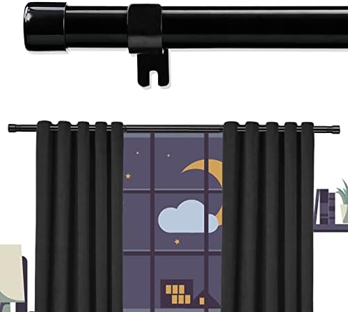 Curtain Rods for Windows 28 to 60 inch, 1" Heavy Duty Drapery Rods with Adjustable Brackets, Kitchen Bedroom Cafe Apartment Friendly Easy Instal Simple Curtain Rod for Sliding Glass Door