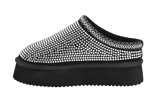 Corkys Footwear Do Not Disturb 1.75-Inch Platform Slippers with Cushioned Insoles, Luxurious Faux Fur Lining, and Rhinestone Embellishments – Cozy and Glamorous - Main Image