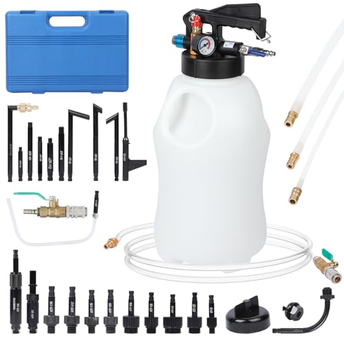 Image of 10L Pneumatic Transmission Fluid Pump Kit with 26PCS ATF Adapters, Automatic Oil Extractor & Dispenser Transmission Fluid Transfer Pump Set, Transmission Fill Adapters for ATF Filling System