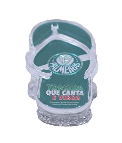 Prendedor acrílico formato chinelo - Palmeiras