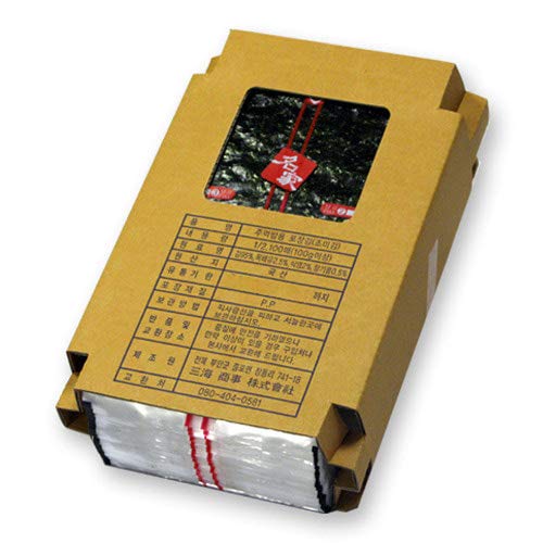 Myungga, Onigiri Rice Ball Triangle Sushi Seaweed Wrappers Nori set, (100sheets ×32pack)