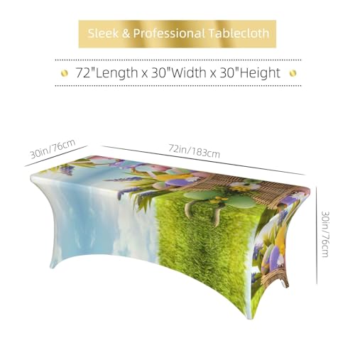 Nappe extensible élasthanne imprimé œufs de Pâques sans plis - 7