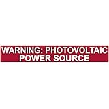 HellermannTyton 596-00206 Pre-Printed Solar Label, 6.5