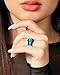 Rinfit Silicone Rings for Women - Rubber Wedding Bands Womens - Stackable Silicone Rings Couture - Patented Design - Black & Dark Teal, Size 5