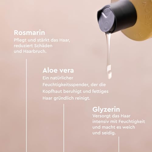 Urtekram Rosmarin Shampoo für feines Haar - Zertifiziertes Bio-Shampoo Vegan, Nährende und stärkende Formel, Aloe Vera & Glycerin für gesundes Haar & Volumen, 500 ml (1er Pack) – Bild 5