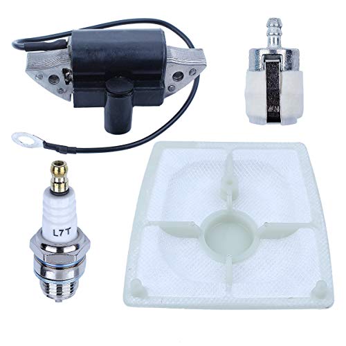 Adefol ST 041 Chainsaw Ignition Coil Air Filter Kit for Stihl 041 041AV 041FB 041G Replacement Parts for Farm BOSS OEM 11104043200 with Spark Plug Fuel Filter