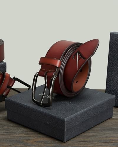 BOSTANTEN Genuine Leather Personalized Belt for Men 1 3/8" Classic Customized Gifts for Dad Him Boyfriend4