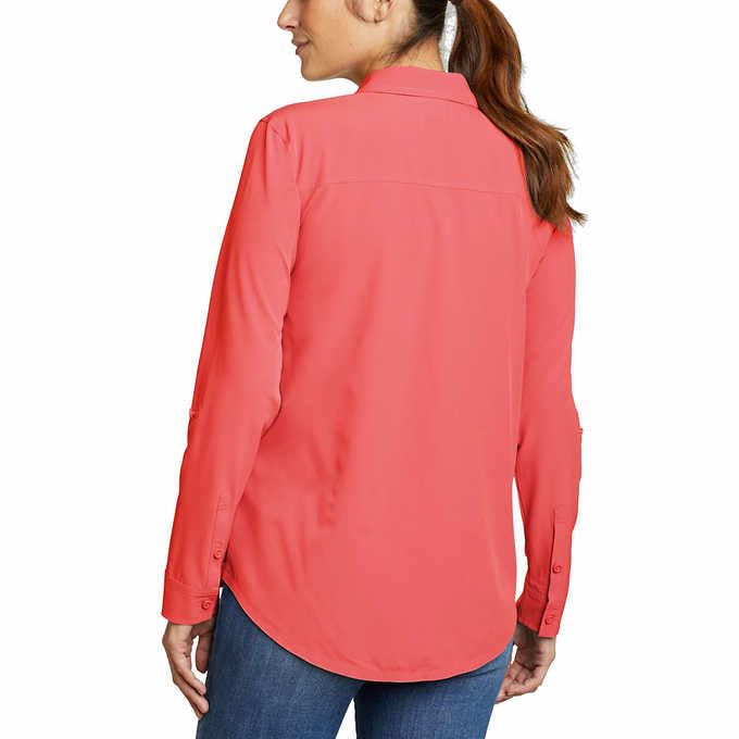 Eddie Bauer Ladies' Departure Top (Red, L)3