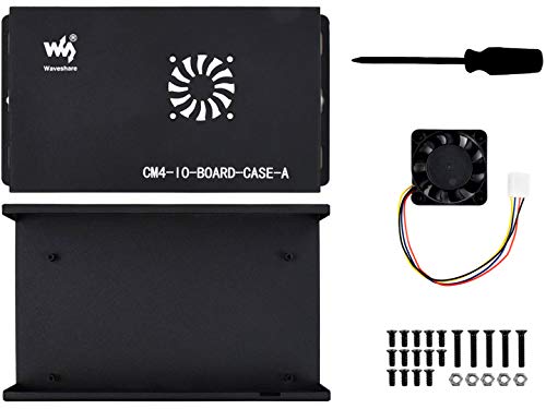 Metal Case/Box With Cooling Fan For Raspberry Pi Compute Module 4 Io Board, Mini Computer Chassis With Hdmi,Ethernet,Usb ,Dsi Display Port, Csi Camera Port #TOP5