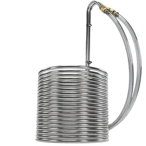 Coldbreak Wort Chiller – 50 Foot Food Grade Stainless Steel Tubing Coil – Water Chiller for Ice Bath Beer Brewing – Stainless Steel Knockout Immersion Beer Chiller – Home Brewing Equipment Made in USA