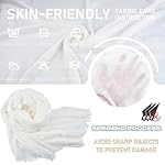 Women Summer Scarfs Large Long Lightweight Linen Beach Gauze Shawl Wrap 75”×43” - Image 4