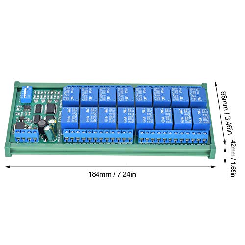 Módulo de Relé RS485 12V de 16 Canales Tarjeta Expansión PLC Protocolo RTU 4