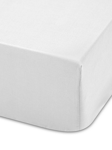 Abecé 20001 Lisa Bajera Ajustable, 50% Algodon y 50% Poliéster, Blanco, Cama 120 (120 x 190 cm)