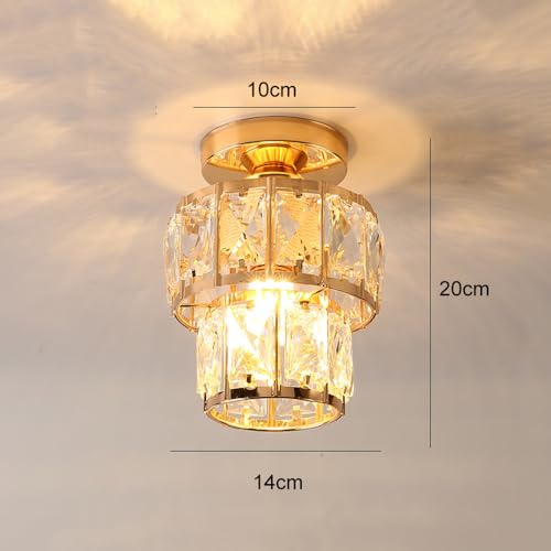 Lámpara de techo de cristal H3TF5J compacta para iluminar techos bajos oscuros 4