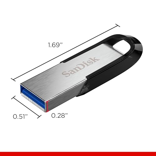 SanDisk Ultra Flair USB 3.0 Flash-Laufwerk 128 GB (robustes und elegantes Metallgehäuse, Passwortschutz, 150 MB/s Lesen) Schwarz