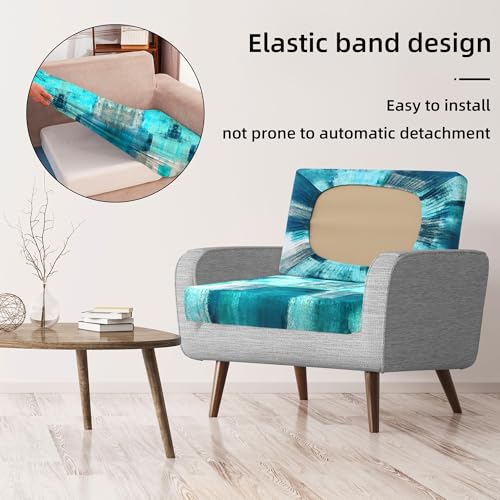 Image of 8Pcs Stretch Patio Cushion Covers,Outdoor Couch Covers Replacement,Outdoor Couch & Sofa Slipcovers,for Patio Furniture Cushion Covers,Washable Reusable Furniture Protector(Turquoise,Cover Only)