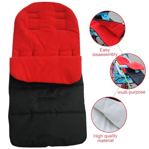 Stroller Blanket Stroller Footmuff, Warm Cozy Sleeping Bag with Polar Fleece Lining, Waterproof Windproof Bunting Bag, 2-in-1 Detachable Cover
