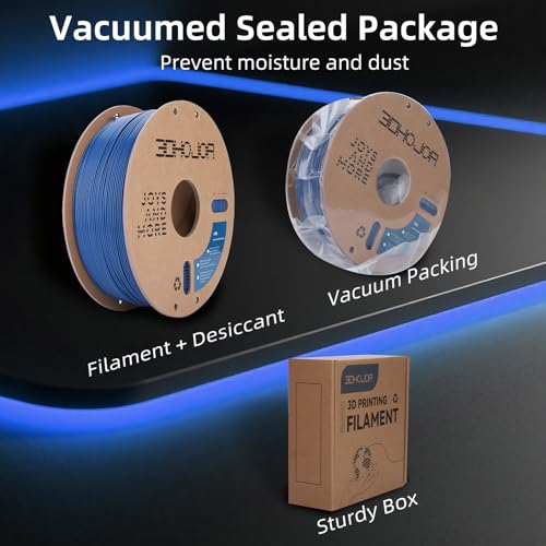 Image of 3DHoJor ABS Filament 1.75mm, ABS 1kg Spool (2.2lbs),3D Printer Filament,Dimensional Accuracy + /- 0.03 mm, Fit Most FDM Printer-Blue