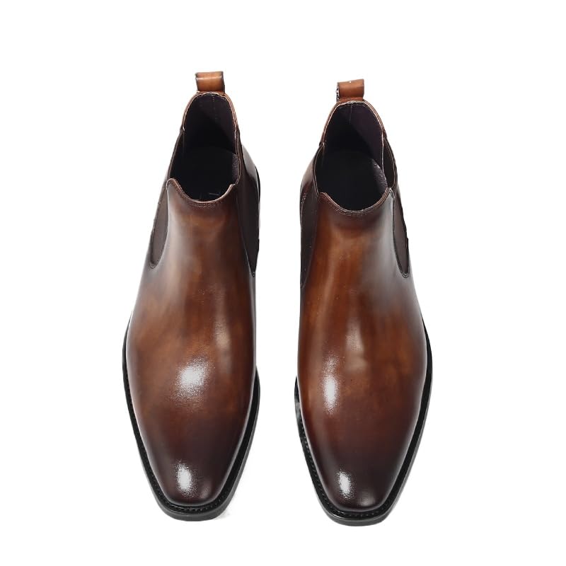 Men's Chelsea Ankle Boots Genuine Leather Oxford Casual and Formal Dress Boot Leather Dress Boots