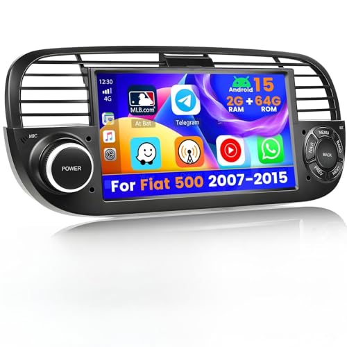Autoradio con GPS WiFi: Autoradio per fiat 500 con ricevitore GPS integrato, apk di navigazione 