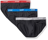 2(X)IST Men's Micro Speed Dri No Show Brief 3-Pack, Lapis/Scotts Red/Sharkskin, X-Large