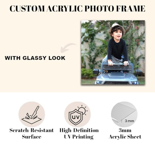Image of SNAPTRAP 3mm Customized Photo Frame Customised Gift|Acrylic Photo Frame Personalized|Photo Frame For Wall Customised|Personalised Photo Frames for Gift On Anniversay, Birthday