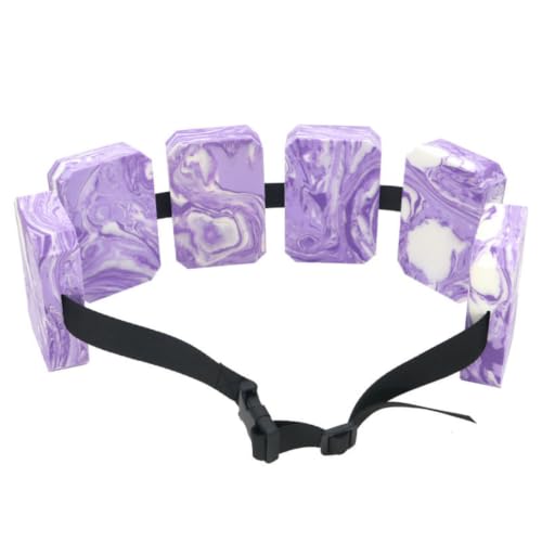 KiBcsLic Buoyancy Waist Belt Buoyant Swimming Belt with Foam Blocks Evaporating Waist Floatage for Beginners, Purple White Camouflage
