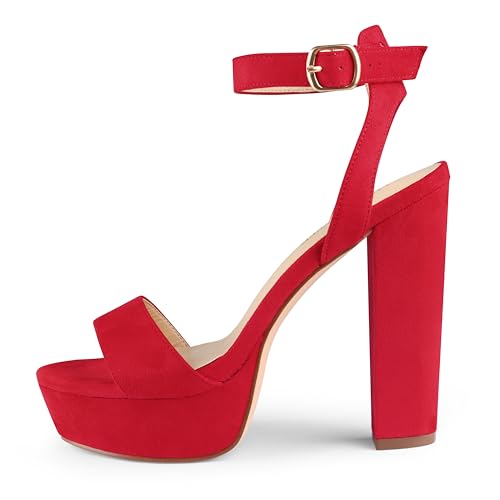 Image of MERUMOTE Women's Fashion Platform Sandals Block Heels Wedding Summer Dress Shoes