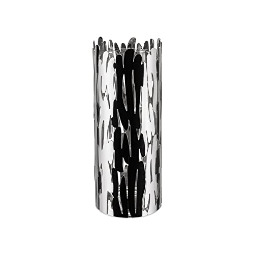 Alessi BM05 Barkvase Blumenvase - Edelstahl 18/10 glänzend poliert mit Behälter aus Glas.