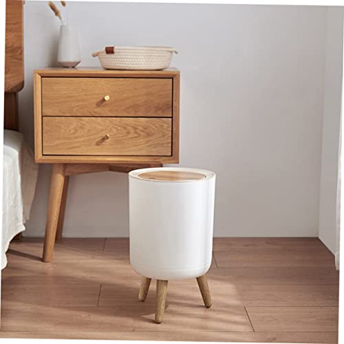 Caneca de basura rectangular blanca 7L miniatura 3
