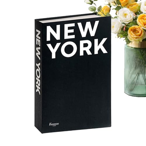 Vitsrisea Libro fuerte para dinero, de seguridad portátil falsa realista para efectivo, libro fuerte falsa para ocultar dinero - Para joyas objetos de casa oficina apartamento