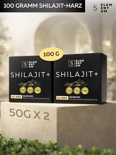 Shilajit Original Himalaya Für Männer – 82% Fulvinsäure 100g (50g x2) Premium Mumijo Shilajit Hochdosiert Aus Himalya Handernte Inkl. 500mg Dosierlöffel