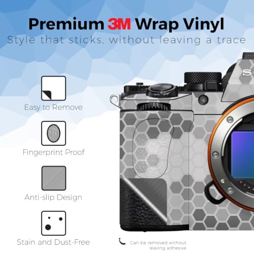 Image of Camera Skin Compatible with Sony Alpha A7 Mark V (2025) - Camo Hexadots - Premium 3M Vinyl Protective Wrap Decal Cover - Easy to Apply | Crafted in the USA by MightySkins