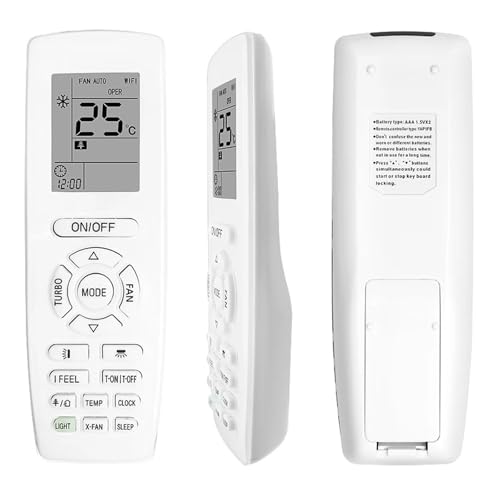 Télécommande YAP1FB AC de rechange pour système de climatisation GWH12QB-K6DNC4I