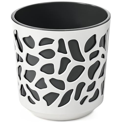 KONZEPT Blumentopf mit Einsatz (Ø 25 cm) – großer Übertopf aus robustem Kunststoff, UV-beständig, für Innen- & Außenbereich