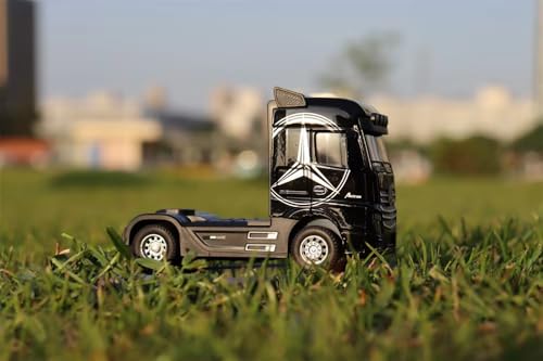 Image of 1 /50 Diecast Truck Toy Car Model Removable Transport Container Lorry Vehicle with Light Pull Back Toy Boys (Black)