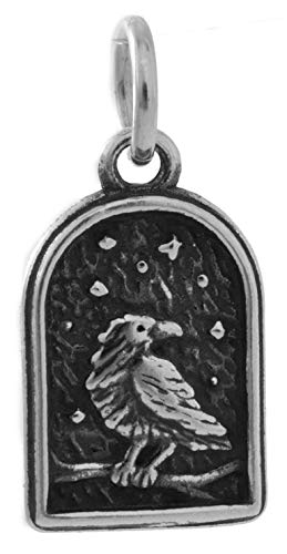Little Devil Designs Sterling Silver Raven - VERY SMALL - (Charm Only or Necklace)