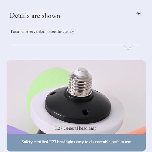 Ventilateur de plafond 3 vitesses lampe dimmable à télécommande E27 - 5