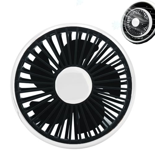 Ventilador de ventilación de aire alimentado por USB: ventilador de enfriamiento de velocidad ajustable de 15 V para camión, vehículo recreativo y vehículo, ventilador USB de 3 velocidades portátil pa