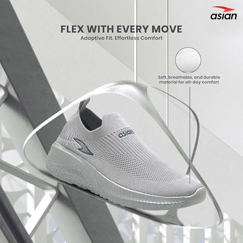 Image of ASIAN Storm-41 Walking Shoes for Men | Lightweight Slip-On Sneakers with Arch Support, Memory Foam Cushion & Breathable Mesh Upper | Comfortable Shoes for Walking & Travel