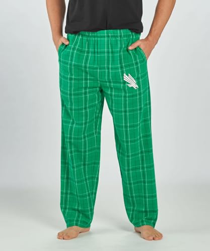 University of North Texas Flannel Pajama Pants with Embroidered UNT Diving Eagle Logo2