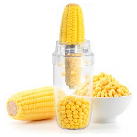 YYP Corn Cob Stripper, Corn Peeler for Corn on the Cob, with Bowl Fast No-Mess Kernel Cutter Tool for Effortless Prep with Serrated Blade for Home & Kitchen