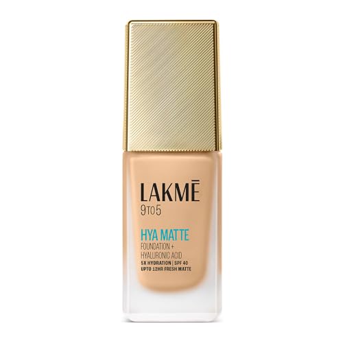 Image of LAKME 9to5 Hya Matte Liquid Foundation + Hyaluronic Acid Neutral Light - 25ml (Pack of 2)